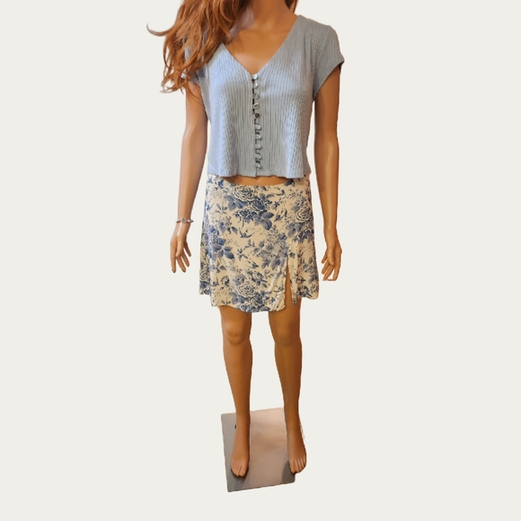 Reformatipn MARGOT Skirt, Blue Toille. EUC, Size 10 - Picture 5 of 11